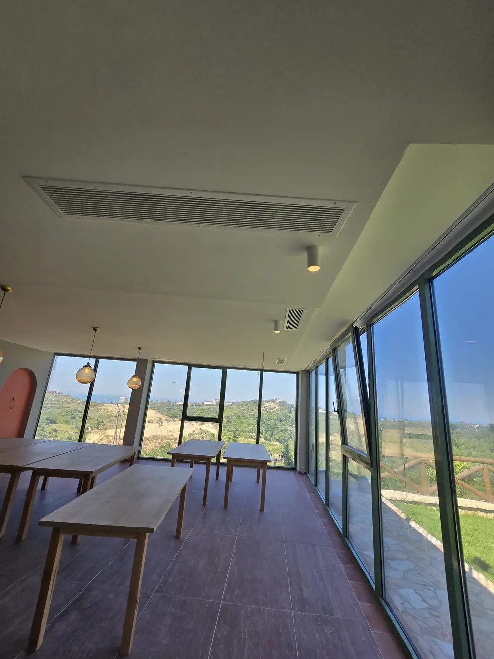 Completed ducted HVAC installation, hospitality project, Albania